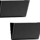 Gawerk Clear Acrylic Single Pocket, Plastic Hanging Wall Mount File Holder for Office Home (Black, 2 Pack)