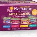 Soulistic Moist and Tender, Mystic Menu Variety Pack, 5.5oz Can, Pack of 12,  Best By: April 11, 2028