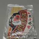 60 Pieces Casino Centerpiece Sticks Decorations Las Vegas Party Table Toppers Decorations Casino Cupcake Toppers Bulk Food Decoration for Night Adult Birthday Themed Party Supplies(Las Vegas)