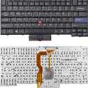 New Laptop Keyboard with Pointer Compatible with Lenovo ThinkPad T400S T410 T410S T410I T410SI T420 T420I T420S T510 T510I T520 W510 W520 X220 X220I X220S X220T US Layout Black