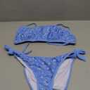 ZEMOQ Bikini Sets for Women High Waisted Two Piece Swimsuit Cheeky High Cut Color Block Bathing Suits, M