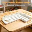 Tonie Corner Shelf for TonieBox Storage, Big White | Wooden Floating Shelves, Magnetic Strips, L-Shape, Display Toniebox Figures & Characters