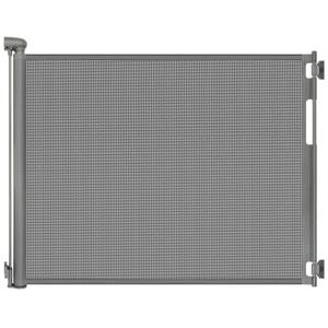 Retractable Baby Gates for Doorways, Mesh Dog Gate for Stairs, Pet Gate Indoor, Extends to 55" Wide 33" Tall, Safety Toddlers Gates for Hallways, Indoor & Outdoor Use, Gray