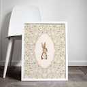 Bunny Nursery Print Set, Duck Nursery Print, Bear Deer Woodland, size 2ft x 1,15.5ft