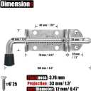 JQK Spring Loaded Barrel Bolt Latch, Heavy Duty 304 Stainless Steel Thickened 3mm Door Lock, 6.3 Inch Brushed Finished, HSB410-P2