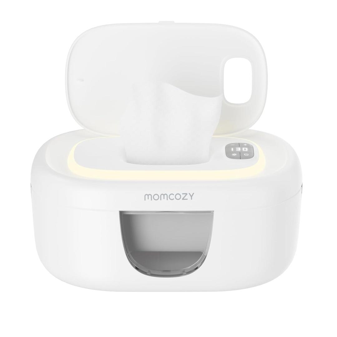 Momcozy Baby Wipe Warmer, Innovative Spring Design,Large Capacity Dispenser
Wipe Warmer with Night Light, Fast and Even Heating, 4 Adjustable Temperature Modes, Baby Shower & Registry Must-haves, Grey