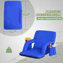 Stadium Seat for Bleachers, Heated, Blue