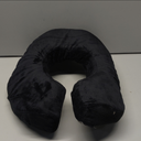 Memory Foam Easy Portable U Shaped Travel Pillow Neck Support Head Rest Airplane Car Cushion (Black)