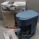 bella 12 Cup Programmable Coffee Marker, Reusable Dishwasher Safe Accessories, Easy LCD diaply, Auto Shutoff, 900 watt, Surf