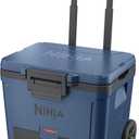 Ninja FrostVault 42qt Wheeled Cooler with Cold Dry Zone | Integrated Fridge-Temp Dry Storage Drawer | Premium Heavy-Duty Insulated Cooler | Keeps Ice Cold for Days | Lakeshore Blue | FB242BL