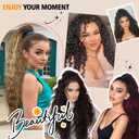 30 Inch Black Ponytail Extension, Layered Ponytail Extensions for Women, Soft Wavy Claw Clip in Ponytail Extension, Natural Synthetic Hair Pieces for Women (Color: Black)