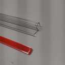 Shower Door Bottom Seal, 2 PCS 3/8" x 36" Shower Door Sweep for 3/8 Inch Glass, Frameless Glass Shower Door Seal Strip, Stop Shower Leaks and Create a Water Barrier