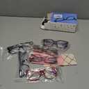 6 Pack Fashion Reading Glasses for Women Men Blue Light Blocking Oversized Square Readers with Spring Hinge, +2.75