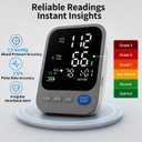 Blood Pressure Monitor for Home Use, Large LED Display BP Machine with Adjustable Cuff Fits 8.7"16.5" Arms, 2-User 240 Memory, USB-C or Battery Powered