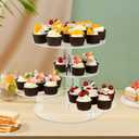 Dezzer 4 Tier Acrylic Cupcake Stand, Clear, 12" x 8" x 8" x 8" x 12"