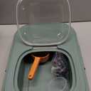 Viretec Dog Food Storage Container, 10-20Lbs Collapsible Pet Food Storage Containers with Rolling Wheel Airtight Locking Lid, Dry Food Storage Bin with Cup and Scoop,Suitable for Pet Food, Flour, Rice (Green)