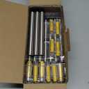 DenicMic Solar Lights Outdoor 10 Pack Waterproof 6000K Cold White LED Stainless Steel Stake Outside Lights for Yard Pathway Garden Driveway Walkway Landscape Path Lighting