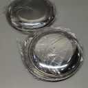 Gerrii Set of 2 Cupcake Display Stands 3 Tier Serving Tray Platters Stainless Steel Cup Cake Tower for Birthday Party Wedding Dessert Cookie Candy(Silver)