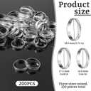 200Pcs Aluminum Alloy Glitter Bridal Shower Rings, Silver Fake Engagement Wedding Rings Glitter Decoration Ring for Party Favors, Table Decorations, DIY Crafts