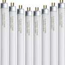 8 Pack 21 Inch T5 Fluorescent Light Bulb 13 Watt F13T5/WW Compatible with Sylvania Satco Philips GE Under Cabinet Tube Light Warm White 800 Lumen G5 Base 8 Count