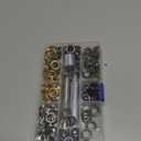 60 Sets 1/2 inch (12 mm) Thickened Grommet Eyelet Assortment Kit with 3Pcs Setting Install Tool, Gold Silver Black Bronze Metal Eyelet Grommet Set for Leather, Canvas, Tarp, DIY Craft Project