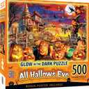 MasterPieces 500 Piece Glow in The Dark Halloween Jigsaw Puzzle - All Hallow's Eve - 15"x21"