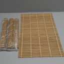 NETEHA Natural Bamboo Placemat-4 Pack- Set of Wooden Square Placemats, Suitable for Non-Slip and Resistant Bamboo Table Placemats in Restaurants and Kitchen