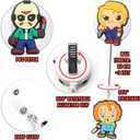 8Pcs Horror Badge Reels, Halloween Badge Reels Retractable, Funny Badge Holder Alligator Clip for Nurse Doctor