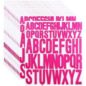 14 Sheets 1 Inch and 2 Inch Capital Letters Stickers,728 Pieces Alphabet Stickers for Scrapbooking, Sign, Water Bottle,Arts & Crafts Supplies - Rose Red