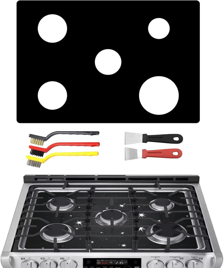 Stove Top Protector liner For 30" LG Gas Range Model LSG4511STLSG4511ST LSG4511ST00 5 Burner Thickness Reusable Stove Burner Covers