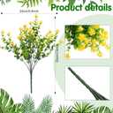 WILLBOND 48 Bundles Artificial Flowers Outdoor,UV Resistant Faux Plastic Plants Greenery Shrubs Flower Bulk for Hanging Planter Porch Window Home Wedding Spring Summer Decor (Bright Color)
