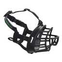 Baskerville ULTRA Muzzle - Patented Humane Design, Breathable, Dog can Pant and Drink, Adjustable, Padded, Dog Training Muzzle for Large Dogs, Prevents Biting, Wildlife Scavenging (Size 5, Black)