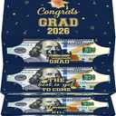 Graduation Money Holders for Cash Gifts: Class of 2026 Grad Money Greeting Card, Funny Cash Gift Card Holders, Navy Blue & Gold Graduate Party Decortaions Supplies