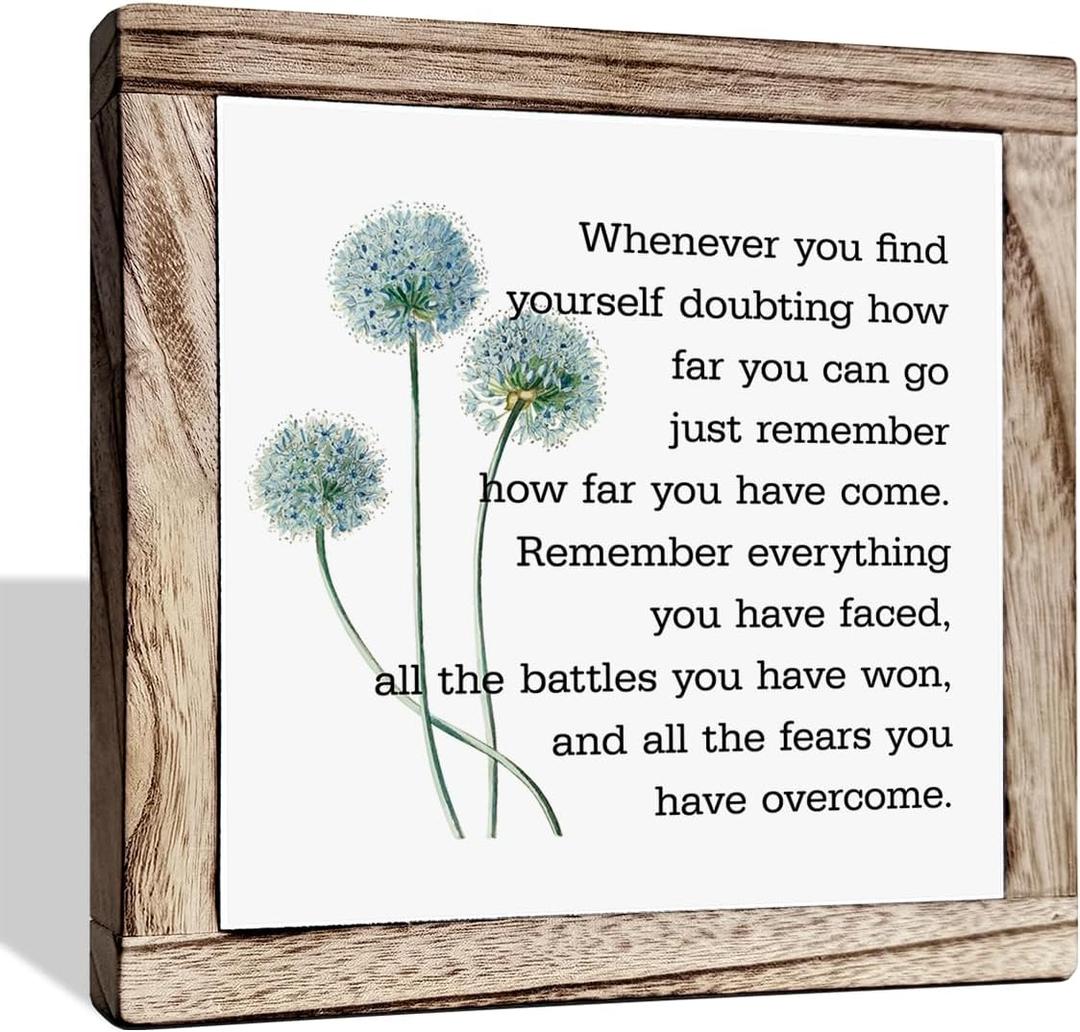Inspirational Quote Wood Plaque Sign, Inspirational Wall Dcor, Be Brave Sign, Whenever You Find Yourself... Boho Office Dcor, Motivational Desk Dcor, Quotes Wall Dcor, Inspirational Gift 7.9inch