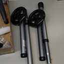 Careboda Lightweight Folding Walker with 5" Wheels, Portable Medical Walker with Adjustable Height and Trigger Release for Seniors and Adults, Aluminum Frame Supports up to 300 lbs, Charcoal Grey