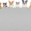 Silicone Cat & Dog Food Mat, 55" x 38" Extra Large Pet Feeding Mat for Cats and Dogs Bowl, Pet Placemat for Food and Water with Raised Edge, Waterproof, Leakproof (Grey)