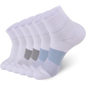 GKX Men's Cotton Moisture Wicking Cushioned Sole Preformance Training Running Athletic Workout Low Cut Socks (9-11)