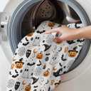 Pumpkin Bat Ghost Blanket, Halloween 50 x 60 Inch Throw Lightweight Super Soft Cozy Horror Blankets for Couch Bed Sofa Chair