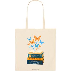 Phicorn Book Lover Canvas Tote Bags, 15 x 16 in, Printed Designs | Book-inspired printed designs for teachers, readers, book lovers, gifts, and everyday carrying