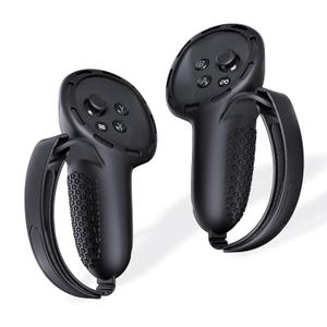 SUPERUS Controller Grips Cover for Meta Quest 3S/ Quest 3, Anti-Slip Texture - VR Accessories Compatible with Quest 3S/ Quest 3, Silicone Controller Grips Cover with Adjustable Knuckle Straps