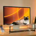 Clear Acrylic Monitor Stand Riser 20", Laptop Keyboard Cover cat Proof, Keyboard Protector Anti-Cat Prevent Cats from Touching Keyboard, Clear Monitor Riser for Keyboard Storage