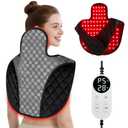 Cholas Red Light Therapy for Body, 3-in-1 Near Infrared Red Light Therapy for Shoulder Back Neck, 660nm and 850nm Wearable Red Light Pad with 3 Light Modes, for Office Home Use,Gift for Men Women