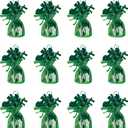 Beistle Metallic Wrapped Balloon Weight Pack of 12 (Green)