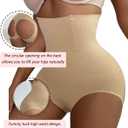 VENDAU Butt Lifting Shapewear for Women Butt Shaper Body Shaper Tummy Control Butt Lifter Panties for Women But Crossdresser (Beige, XS)