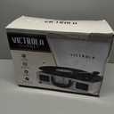 Victrola Journey Bluetooth Portable Suitcase Record Player  with Built-in Speakers, 3 Speed Vinyl Record Player, RCA Out, Headphone Jack (Light Grey)