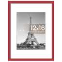 upsimples 12x16 Picture Frame, Display Pictures 8.5x11 with Mat or 12 x 16 Without, Wall Hanging Poster Frames, Red, 1 Pack