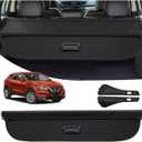 Powerty Cargo Cover for 2017-2022 Nissan Rogue Sport Accessories Trunk Cover Retractable Trunk Shielding Shade Cargo Luggage Cover Black