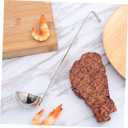 Healifty 3 pcs Stainless Steel Soup Ladle Set Hooks Long Handle Soup Spoons for Kitchen for and Commercial Use