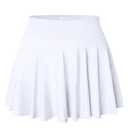 OQQ Women Mini Skirts 2 in 1 Flowy Basic Versatile Stretchy Casual Flared A-line Skirt with Pockets White Large