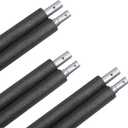 Trampoline Replacement Enclosure Poles with Clamp and Hardware Fits 10-16FT Straight Poles Trampoline (Can be Assembled by only one Adult)